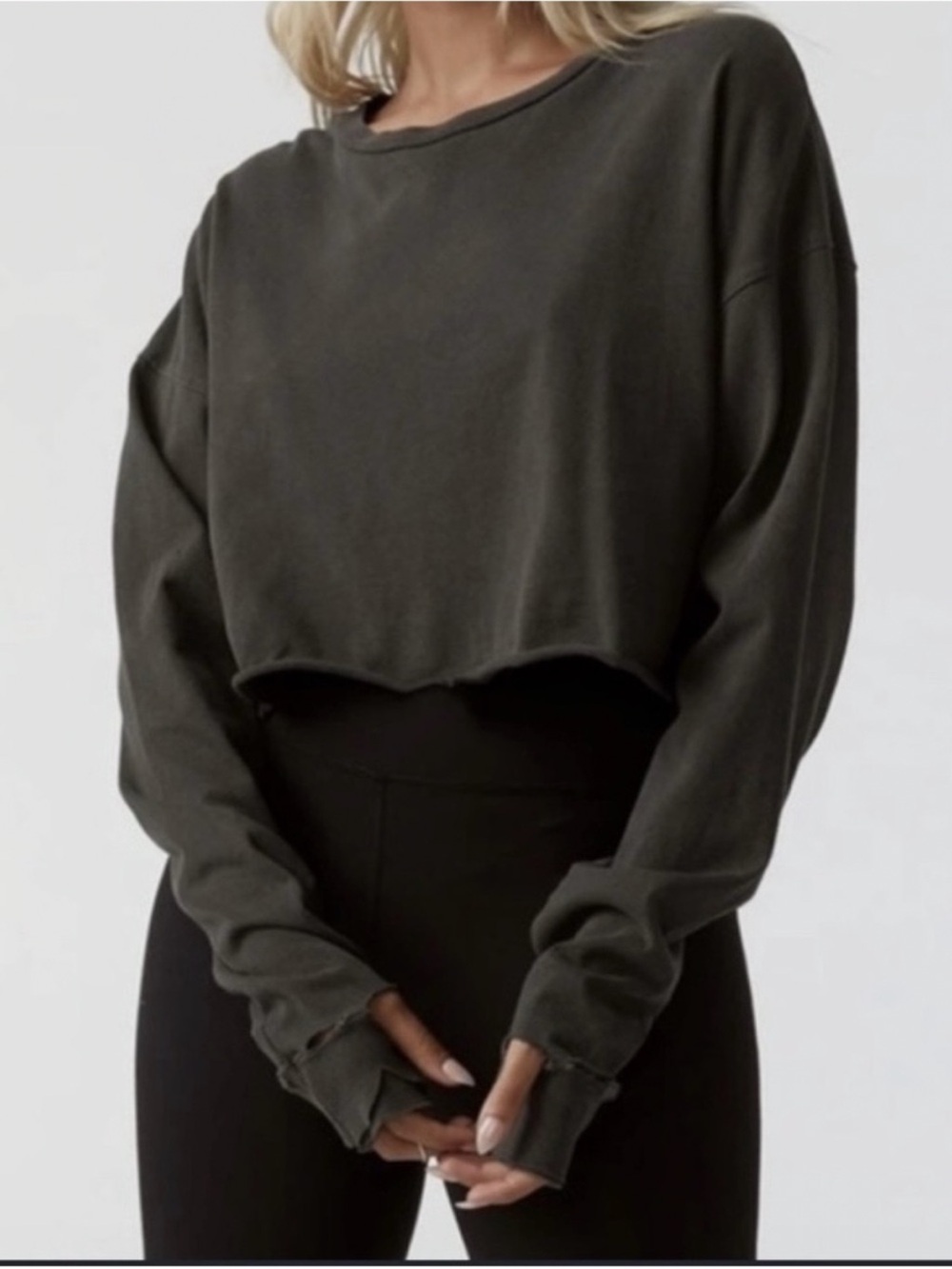 Joah Brown Soho Long Sleeve in Washed Black - Picture 2 of 7